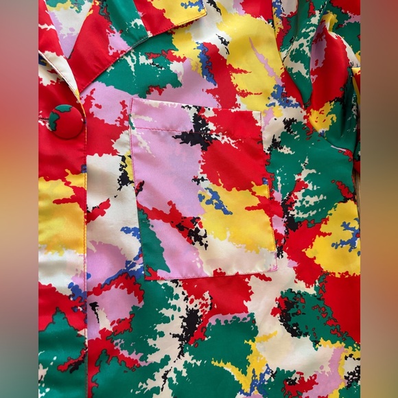 Vintage Alice Long Sleeve Abstract Blouse. Women’s Sz-10P. Colorful EUC - Picture 10 of 10